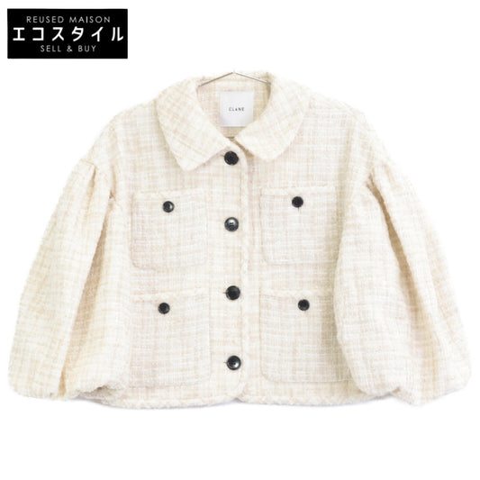 CLANE クラネ 15103-0402 mix tweed puffsleeve jacket ジャケット 1