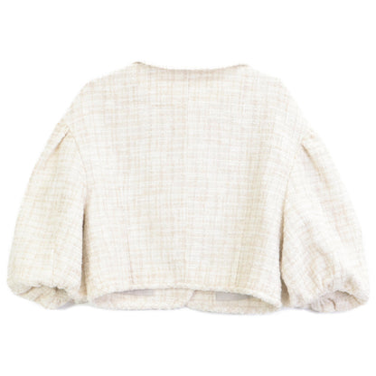 CLANE クラネ 15103-0402 mix tweed puffsleeve jacket ジャケット 1