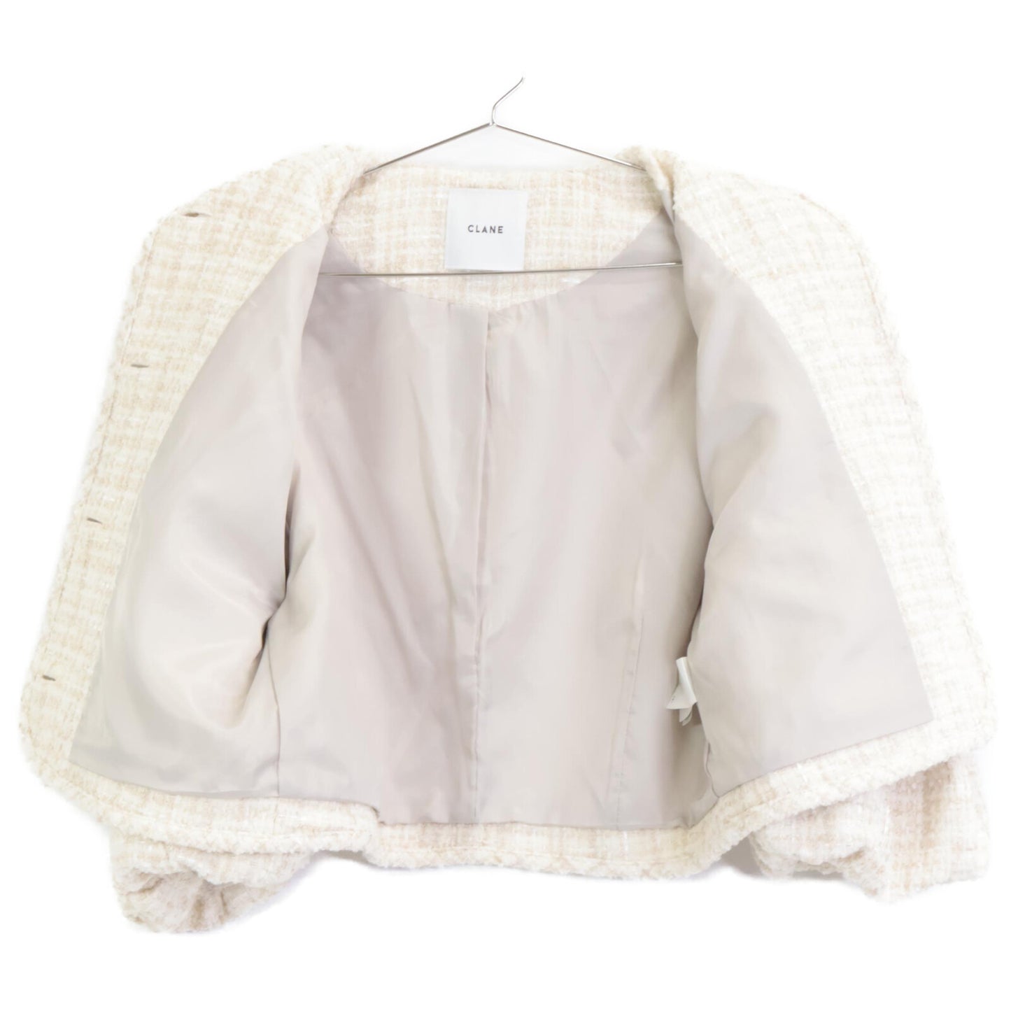 CLANE クラネ 15103-0402 mix tweed puffsleeve jacket ジャケット 1