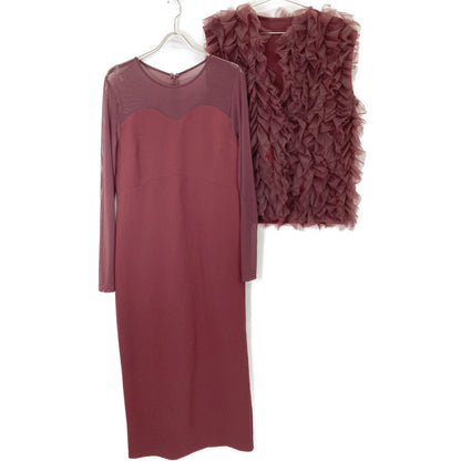 AMERI アメリ 01320570050 ｳﾞｧ-ｶﾞﾝﾃﾞｨ I LINE TULLE VEST SET DRESS ワンピース M