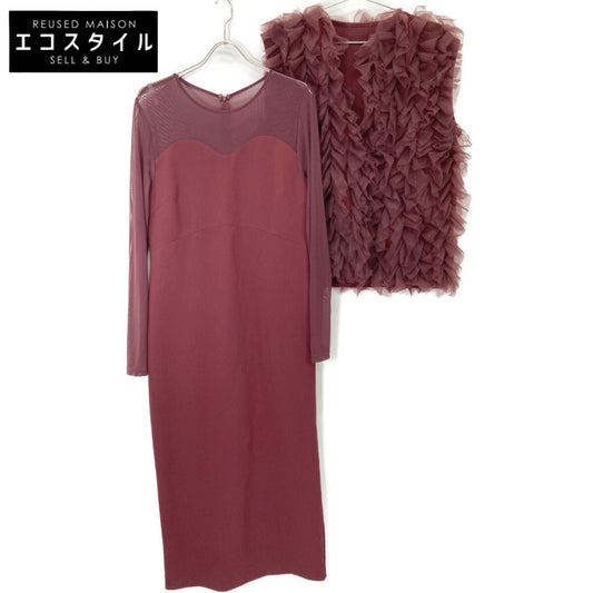 AMERI アメリ 01320570050 ｳﾞｧ-ｶﾞﾝﾃﾞｨ I LINE TULLE VEST SET DRESS ワンピース M