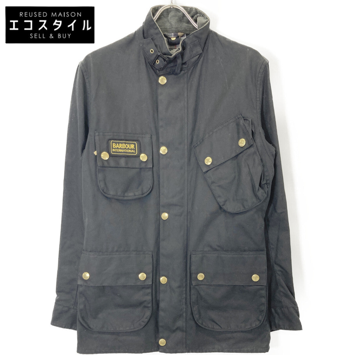 Barbour バブアー 16年 ﾌﾞﾗｯｸ ｲﾝﾀｰﾅｼｮﾅﾙ SL ｵｲﾙﾄﾞｼﾞｬｹｯﾄ ジャケット 38
