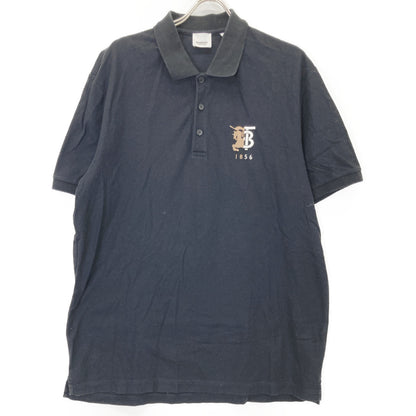 BURBERRY バーバリー 8025774 ﾌﾞﾗｯｸ ﾛｺﾞｴﾝﾌﾞﾛｲﾀﾞﾘｰ ﾎﾟﾛｼｬﾂ トップス XXL