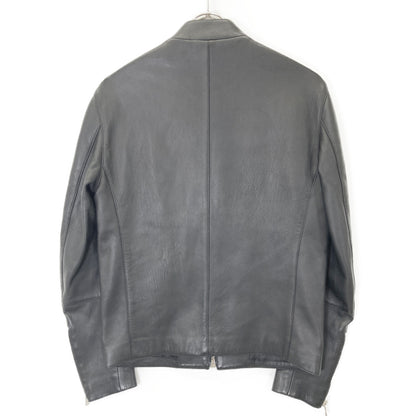 TOMORROWLAND トゥモローランド ×DENIM ﾌﾞﾗｯｸ ﾗﾑﾚｻﾞｰ ﾄﾞﾙﾌｨﾝ ｼﾝｸﾞﾙﾗｲﾀﾞｰｽｼﾞｬｹｯﾄ ジャケット 44