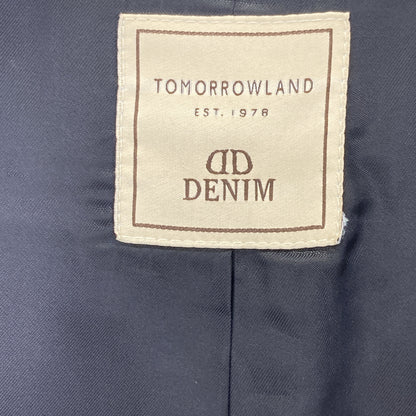 TOMORROWLAND トゥモローランド ×DENIM ﾌﾞﾗｯｸ ﾗﾑﾚｻﾞｰ ﾄﾞﾙﾌｨﾝ ｼﾝｸﾞﾙﾗｲﾀﾞｰｽｼﾞｬｹｯﾄ ジャケット 44
