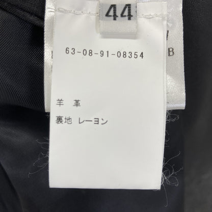 TOMORROWLAND トゥモローランド ×DENIM ﾌﾞﾗｯｸ ﾗﾑﾚｻﾞｰ ﾄﾞﾙﾌｨﾝ ｼﾝｸﾞﾙﾗｲﾀﾞｰｽｼﾞｬｹｯﾄ ジャケット 44