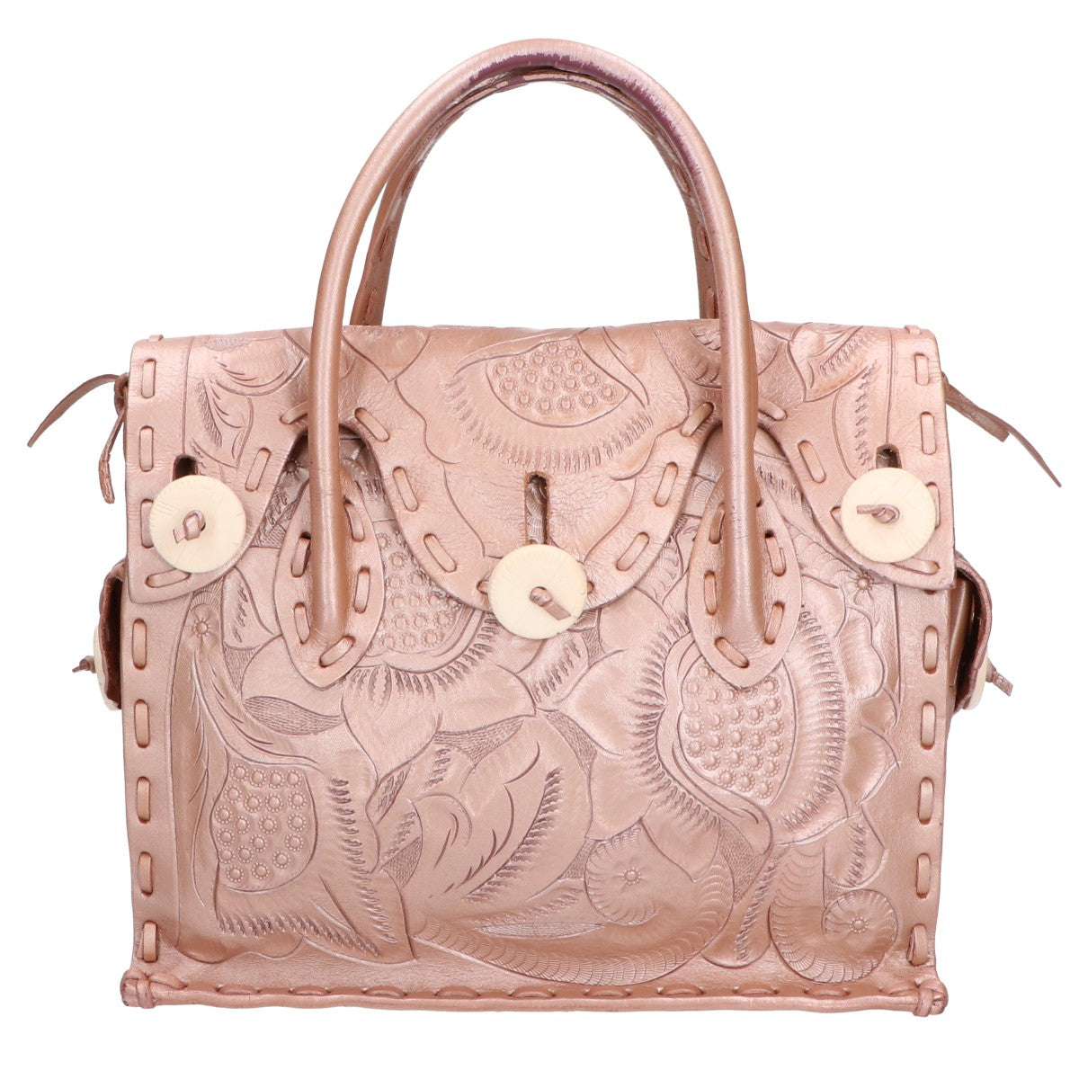 CARVING TRIBES カービングトライブス MAESTRA S マエストラS カービングレザー フラップ ハンドバッグ