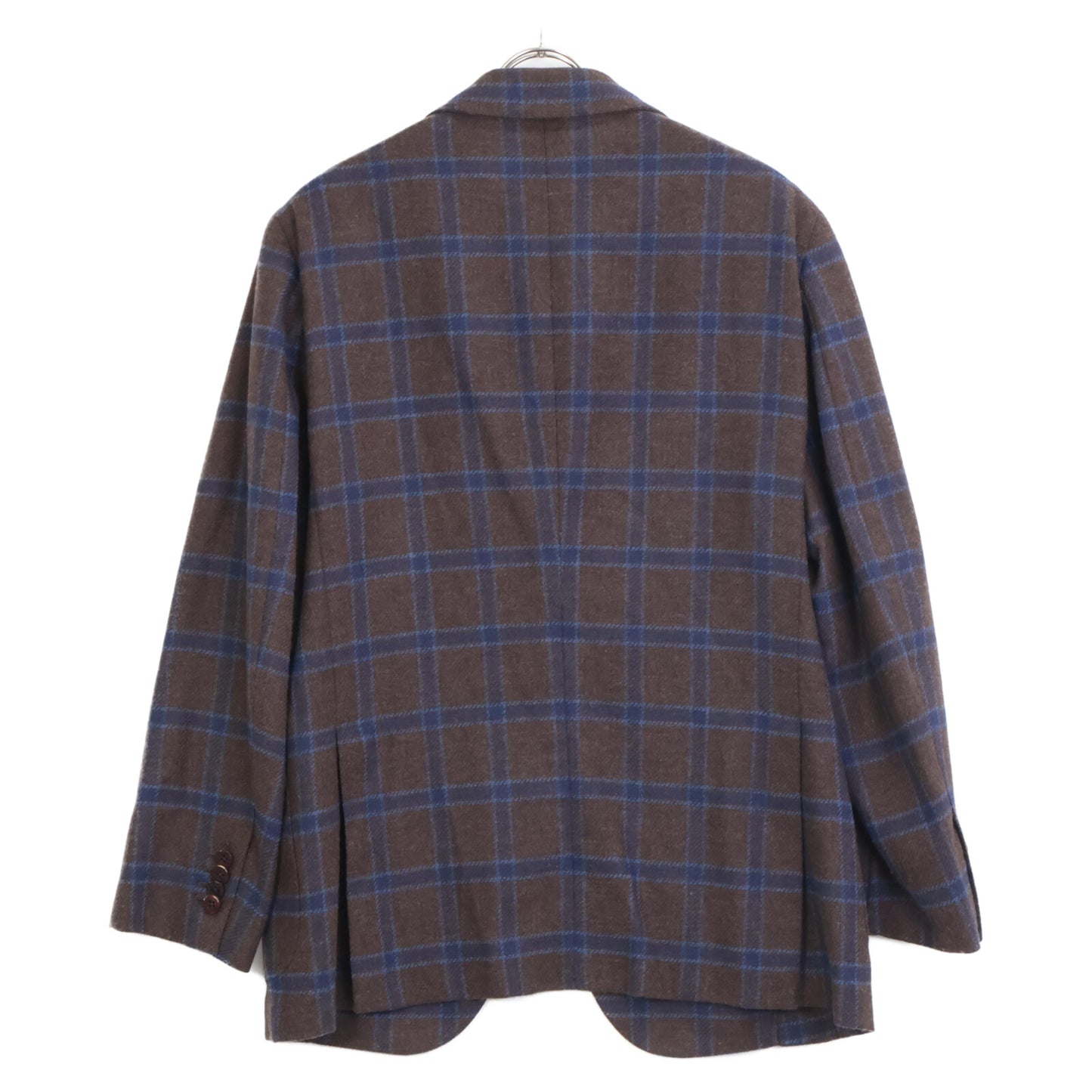 Belvest ベルベスト G10647 ﾌﾞﾙｰ×ﾌﾞﾗｳﾝ ｳｰﾙ ｶﾞﾝｸﾗﾌﾞﾁｪｯｸ JACKET IN THE BOX ｼﾞｬｹｯﾄ ジャケット 50