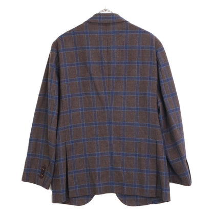 Belvest ベルベスト G10647 ﾌﾞﾙｰ×ﾌﾞﾗｳﾝ ｳｰﾙ ｶﾞﾝｸﾗﾌﾞﾁｪｯｸ JACKET IN THE BOX ｼﾞｬｹｯﾄ ジャケット 50