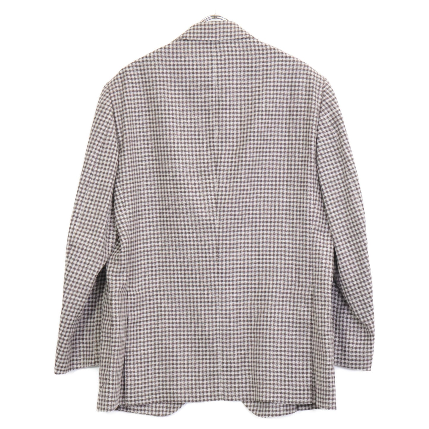 Belvest ベルベスト G10307 ｱｲﾎﾞﾘｰ×ﾌﾞﾗｳﾝ ｳｰﾙｼﾙｸﾘﾈﾝ ｶﾞﾝｸﾗﾌﾞﾁｪｯｸ JACKET IN THE BOX 3Bｼﾞｬｹｯﾄ ジャケット 52