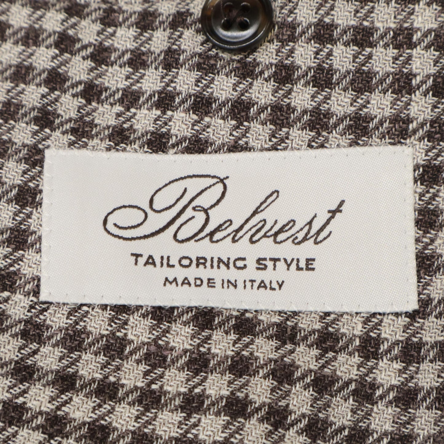 Belvest ベルベスト G10307 ｱｲﾎﾞﾘｰ×ﾌﾞﾗｳﾝ ｳｰﾙｼﾙｸﾘﾈﾝ ｶﾞﾝｸﾗﾌﾞﾁｪｯｸ JACKET IN THE BOX 3Bｼﾞｬｹｯﾄ ジャケット 52