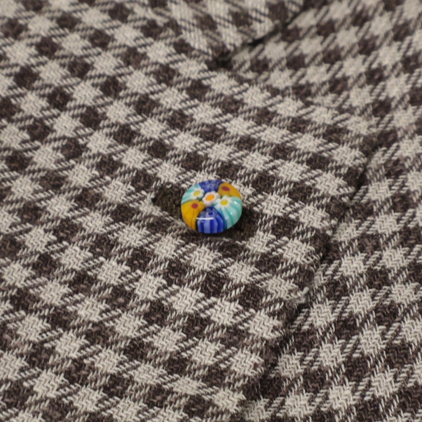 Belvest ベルベスト G10307 ｱｲﾎﾞﾘｰ×ﾌﾞﾗｳﾝ ｳｰﾙｼﾙｸﾘﾈﾝ ｶﾞﾝｸﾗﾌﾞﾁｪｯｸ JACKET IN THE BOX 3Bｼﾞｬｹｯﾄ ジャケット 52