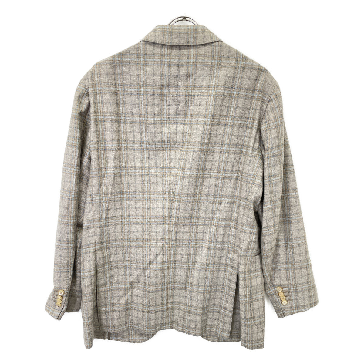 Belvest ベルベスト G10647 ﾍﾞｰｼﾞｭ ｳｰﾙｼﾙｸ ﾀｰﾀﾝﾁｪｯｸ JACKET IN THE BOX 3Bｼﾞｬｹｯﾄ ジャケット 50