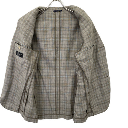 Belvest ベルベスト G10647 ﾍﾞｰｼﾞｭ ｳｰﾙｼﾙｸ ﾀｰﾀﾝﾁｪｯｸ JACKET IN THE BOX 3Bｼﾞｬｹｯﾄ ジャケット 50