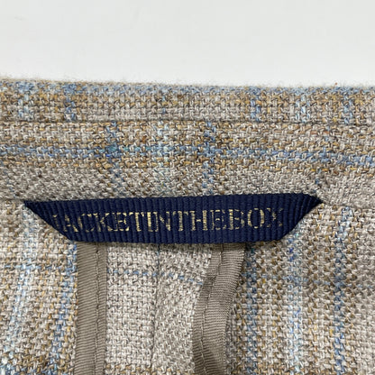 Belvest ベルベスト G10647 ﾍﾞｰｼﾞｭ ｳｰﾙｼﾙｸ ﾀｰﾀﾝﾁｪｯｸ JACKET IN THE BOX 3Bｼﾞｬｹｯﾄ ジャケット 50