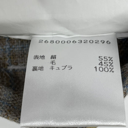Belvest ベルベスト G10647 ﾍﾞｰｼﾞｭ ｳｰﾙｼﾙｸ ﾀｰﾀﾝﾁｪｯｸ JACKET IN THE BOX 3Bｼﾞｬｹｯﾄ ジャケット 50