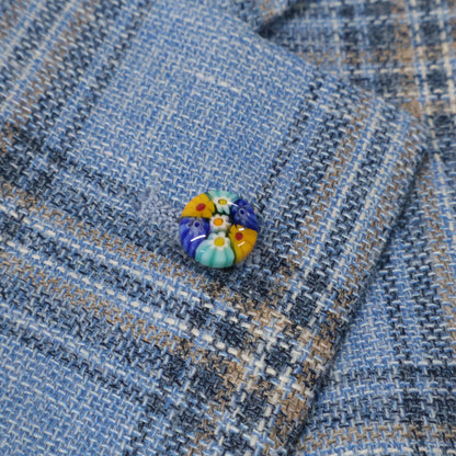 Belvest ベルベスト G10647 ﾗｲﾄﾌﾞﾙｰ ｳｰﾙｼﾙｸﾘﾈﾝ ﾁｪｯｸ JACKET IN THE BOX 3Bｼﾞｬｹｯﾄ ジャケット 50