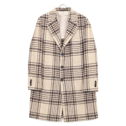 Sartorio サルトリオ SS405S ﾌﾞﾗｳﾝ ﾁｪｯｸ ｳｰﾙ×ｱﾙﾊﾟｶ ﾁｪｯｸ ｳｰﾙｺｰﾄ コート 表記なし