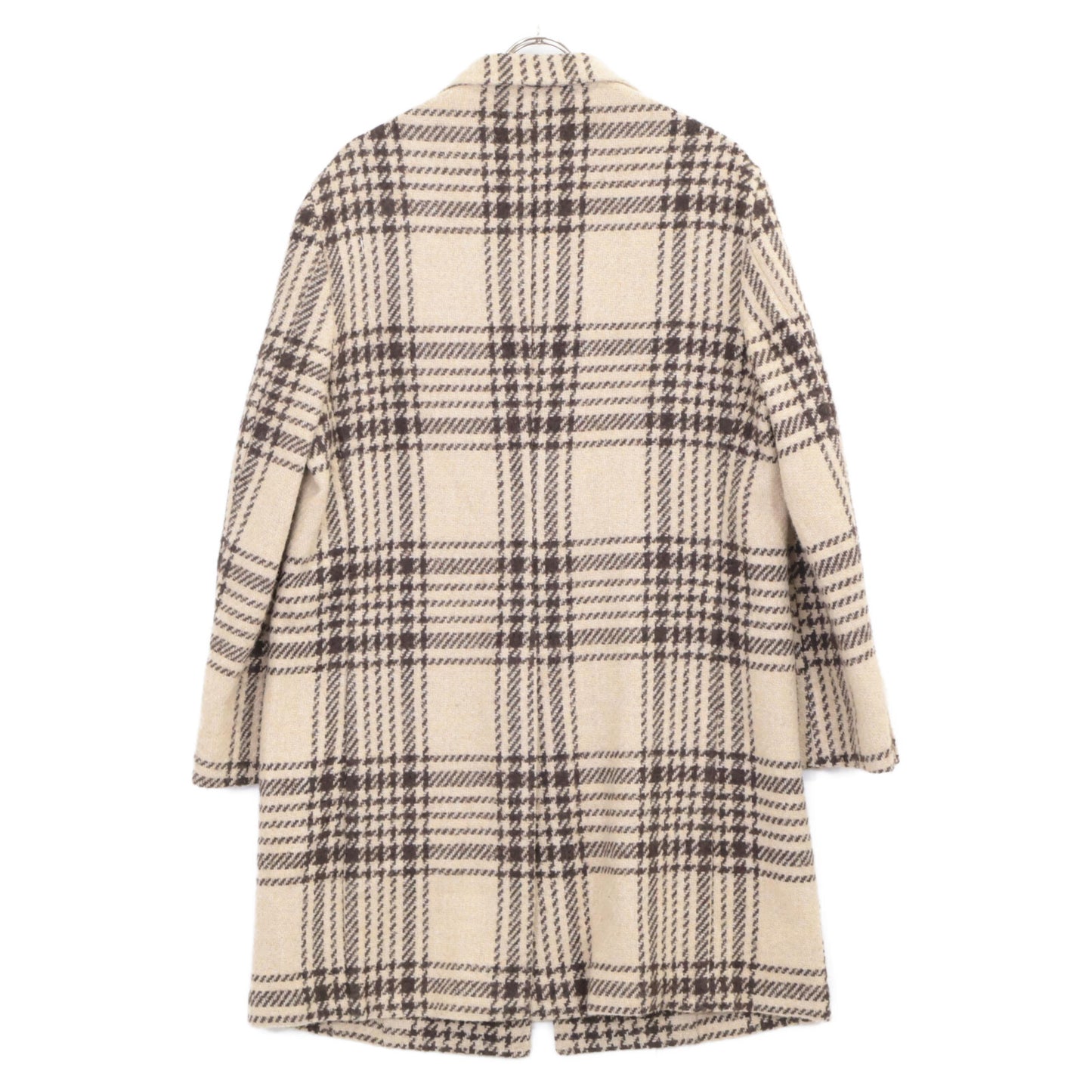 Sartorio サルトリオ SS405S ﾌﾞﾗｳﾝ ﾁｪｯｸ ｳｰﾙ×ｱﾙﾊﾟｶ ﾁｪｯｸ ｳｰﾙｺｰﾄ コート 表記なし