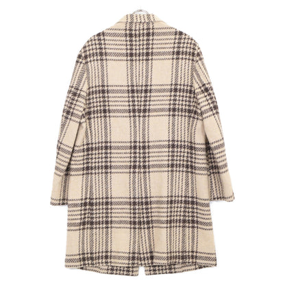 Sartorio サルトリオ SS405S ﾌﾞﾗｳﾝ ﾁｪｯｸ ｳｰﾙ×ｱﾙﾊﾟｶ ﾁｪｯｸ ｳｰﾙｺｰﾄ コート 表記なし