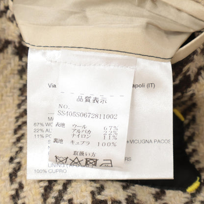 Sartorio サルトリオ SS405S ﾌﾞﾗｳﾝ ﾁｪｯｸ ｳｰﾙ×ｱﾙﾊﾟｶ ﾁｪｯｸ ｳｰﾙｺｰﾄ コート 表記なし