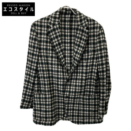 Sartorio サルトリオ SG5250 ﾎﾜｲﾄ×ｸﾞﾚｰ ｳｰﾙ ｷﾞﾝｶﾞﾑﾁｪｯｸ 2Bﾃｰﾗｰﾄﾞｼﾞｬｹｯﾄ ジャケット 52