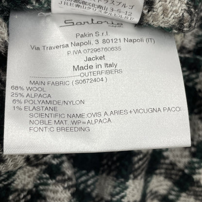 Sartorio サルトリオ SG5250 ﾎﾜｲﾄ×ｸﾞﾚｰ ｳｰﾙ ｷﾞﾝｶﾞﾑﾁｪｯｸ 2Bﾃｰﾗｰﾄﾞｼﾞｬｹｯﾄ ジャケット 52