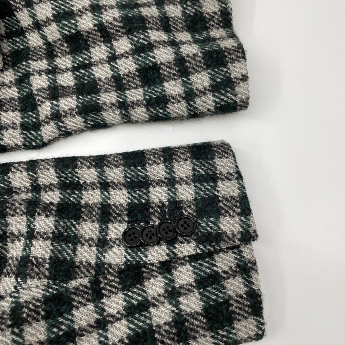 Sartorio サルトリオ SG5250 ﾎﾜｲﾄ×ｸﾞﾚｰ ｳｰﾙ ｷﾞﾝｶﾞﾑﾁｪｯｸ 2Bﾃｰﾗｰﾄﾞｼﾞｬｹｯﾄ ジャケット 52