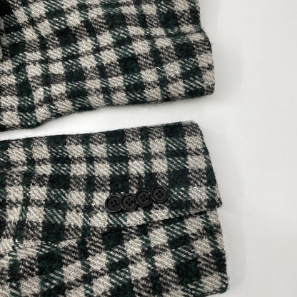 Sartorio サルトリオ SG5250 ﾎﾜｲﾄ×ｸﾞﾚｰ ｳｰﾙ ｷﾞﾝｶﾞﾑﾁｪｯｸ 2Bﾃｰﾗｰﾄﾞｼﾞｬｹｯﾄ ジャケット 52