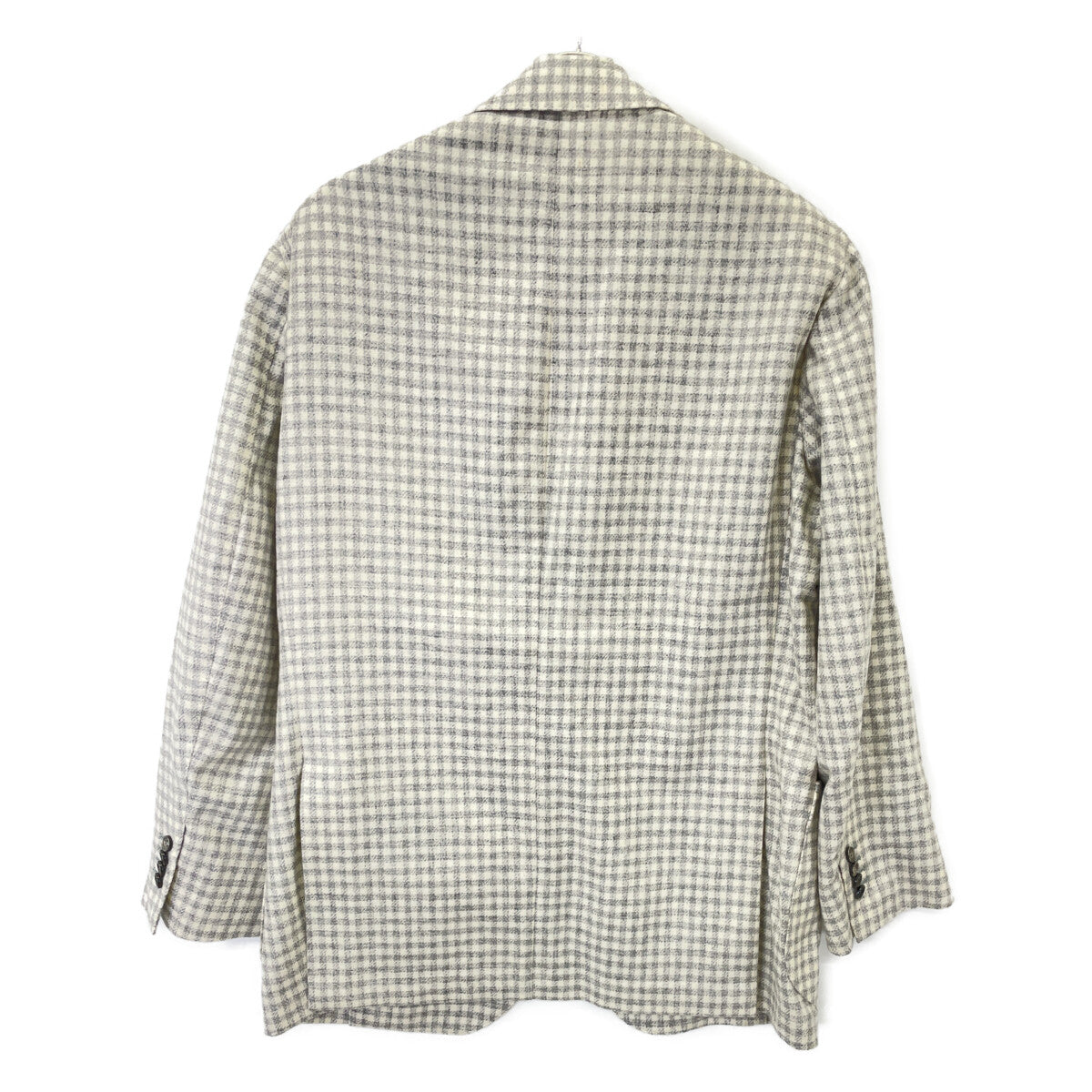 Sartorio サルトリオ SG5250 ｸﾞﾘｰﾝ×ｸﾞﾚｰ ｳｰﾙｱﾙﾊﾟｶ ﾁｪｯｸ柄 2B ﾃｰﾗｰﾄﾞｼﾞｬｹｯﾄ ジャケット 52