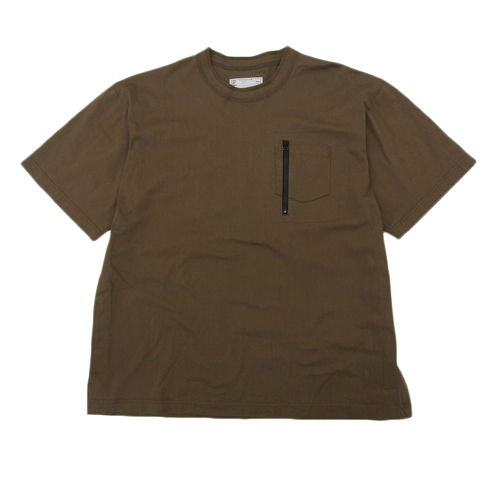 sacai サカイ 美品 Cotton Jersey T-Shirt Tシャツ トップス メンズ カーキ 2 24SS 24-03411M トップス 2