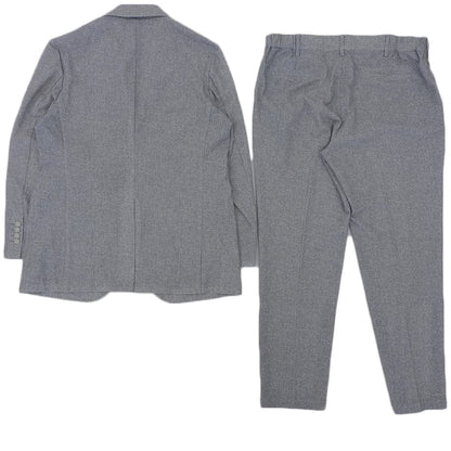 DESIGNWORKS デザインワークス 未使用 メッシュ ストレッチ プリント ジャケット パンツセットアップ スーツ メンズ グレー 50 セットアップ スーツ セットアップ 50