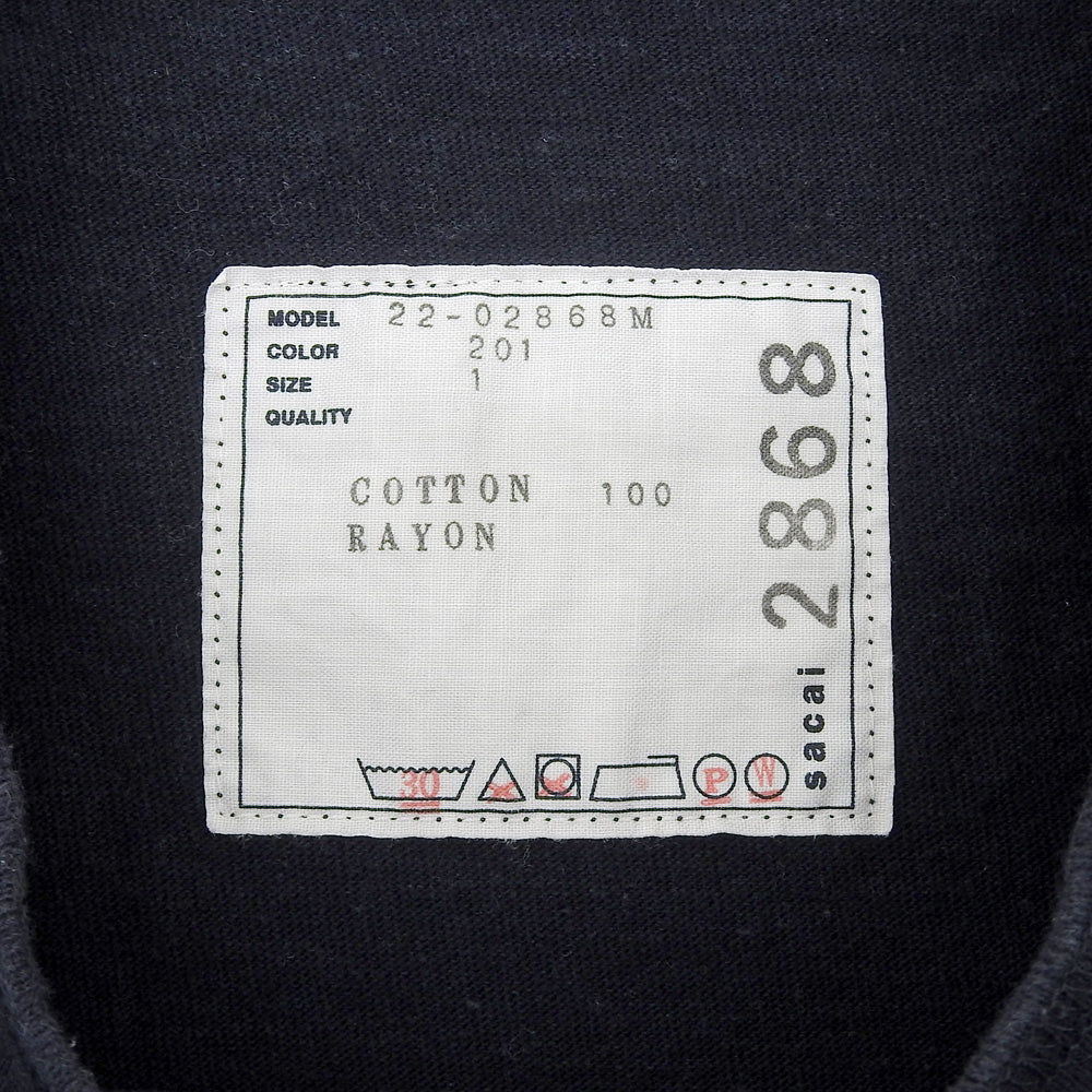 sacai サカイ フラワーデザイン ポケットTシャツ ネイビー 1 22-02868M トップス メンズ トップス 1