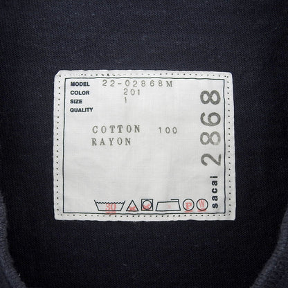 sacai サカイ フラワーデザイン ポケットTシャツ ネイビー 1 22-02868M トップス メンズ トップス 1