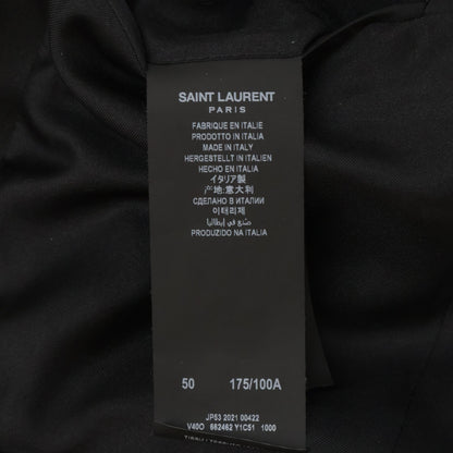 SAINT LAURENT PARIS サンローランパリ 662462 21年製 ﾌﾞﾗｯｸ ｳｰﾙ100% ﾃｰﾗｰﾄﾞｼﾞｬｹｯﾄ ジャケット 50