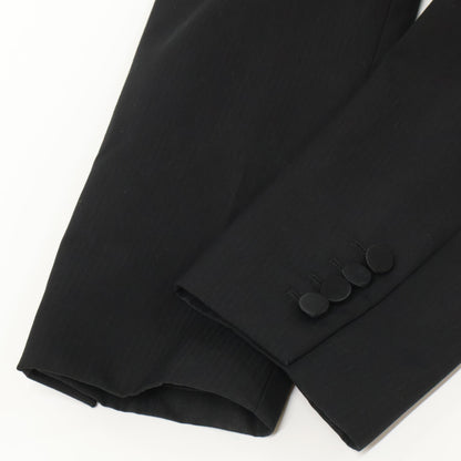 SAINT LAURENT PARIS サンローランパリ 662462 21年製 ﾌﾞﾗｯｸ ｳｰﾙ100% ﾃｰﾗｰﾄﾞｼﾞｬｹｯﾄ ジャケット 50