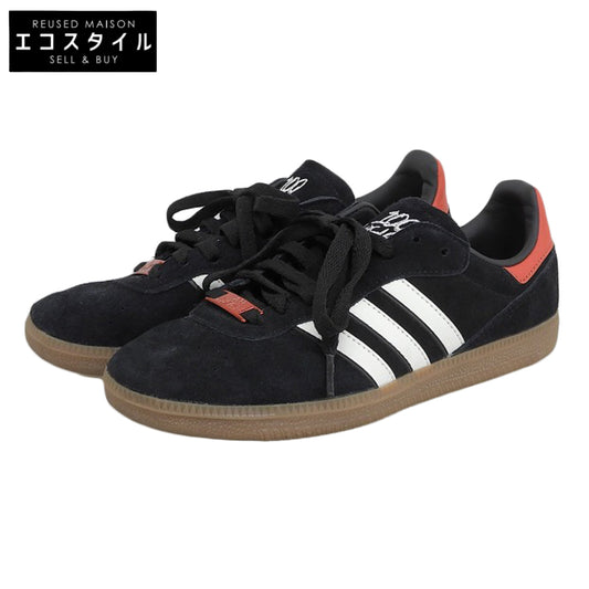 adidas アディダス 美品 ハンドレッドシーヴス パロス ヒルズ スニーカー シューズ レディース ブラック×レッド 23.5cm JH9125 シューズ 5 1/2(US)