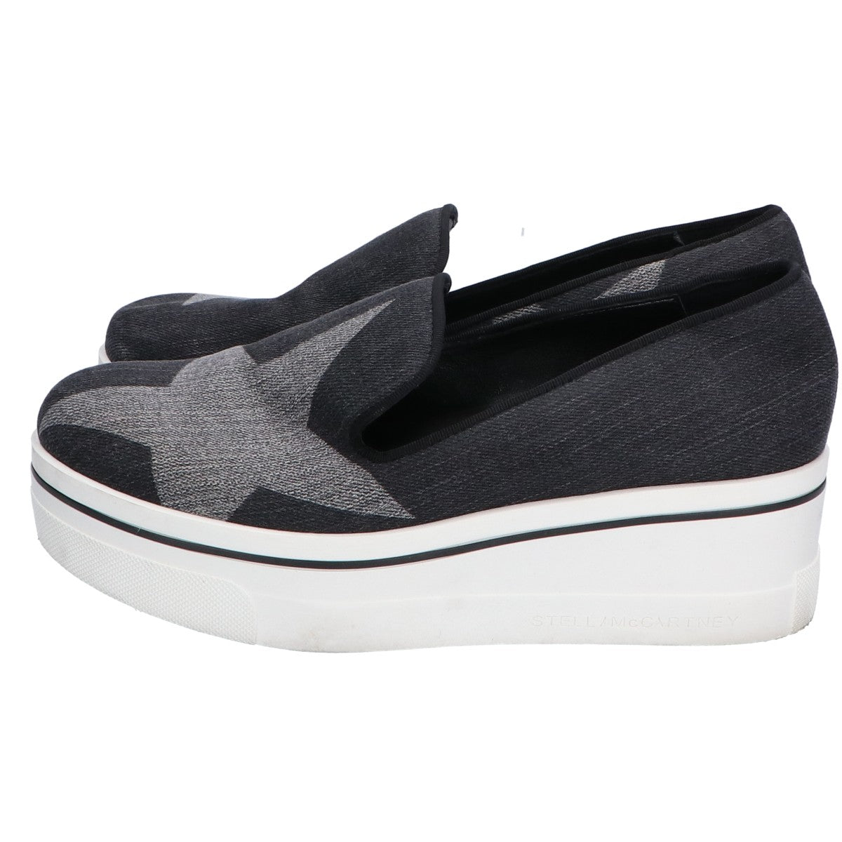 STELLA McCARTNEY ステラマッカートニー 392333 ビンクス プラットフォーム スター デニム スリッポン シューズ 35