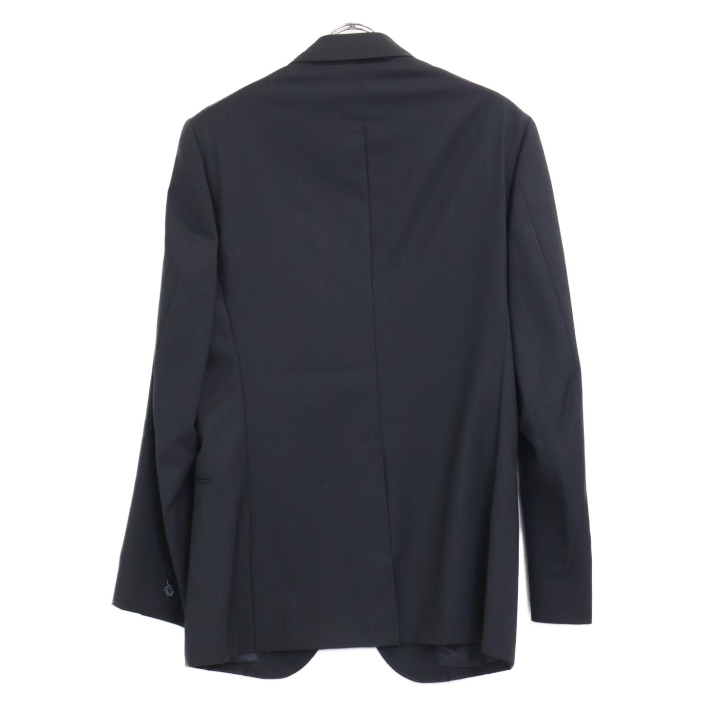 SHIPS シップス 117-11-1620 ﾌﾞﾗｯｸ ｽﾄﾗｲﾌﾟ REDA生地 ｽｰﾂ ｾｯﾄｱｯﾌﾟ 48