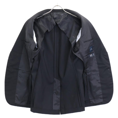 SHIPS シップス 117-11-1620 ﾌﾞﾗｯｸ ｽﾄﾗｲﾌﾟ REDA生地 ｽｰﾂ ｾｯﾄｱｯﾌﾟ 48