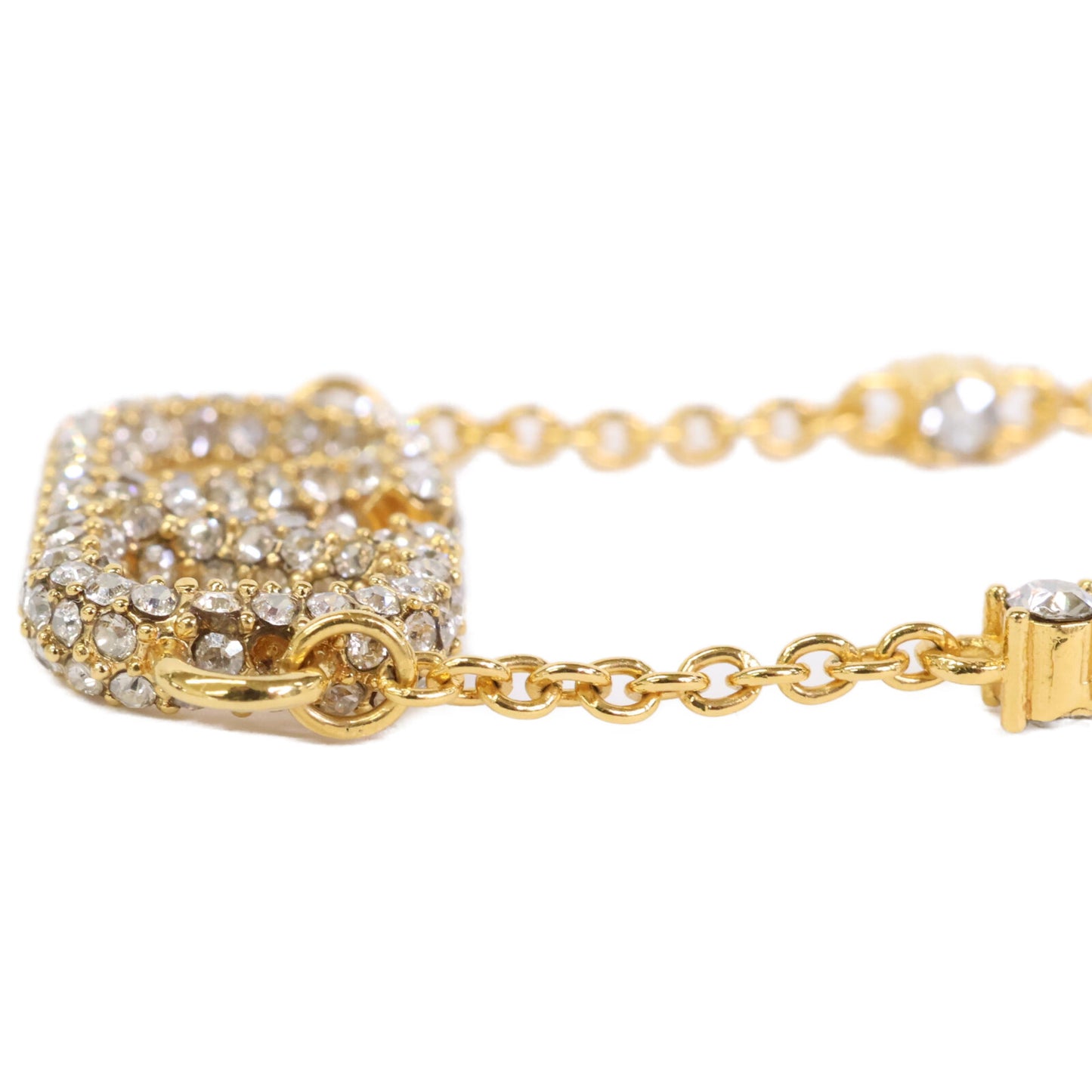 Valentino Garavani ヴァレンティノガラヴァーニ Vロゴ シグネチャー メタル X スワロフスキー クリスタル ネックレス