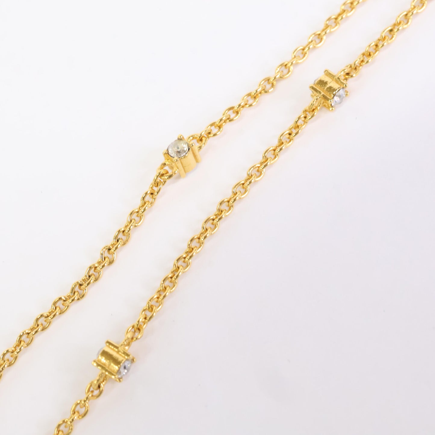 Valentino Garavani ヴァレンティノガラヴァーニ Vロゴ シグネチャー メタル X スワロフスキー クリスタル ネックレス