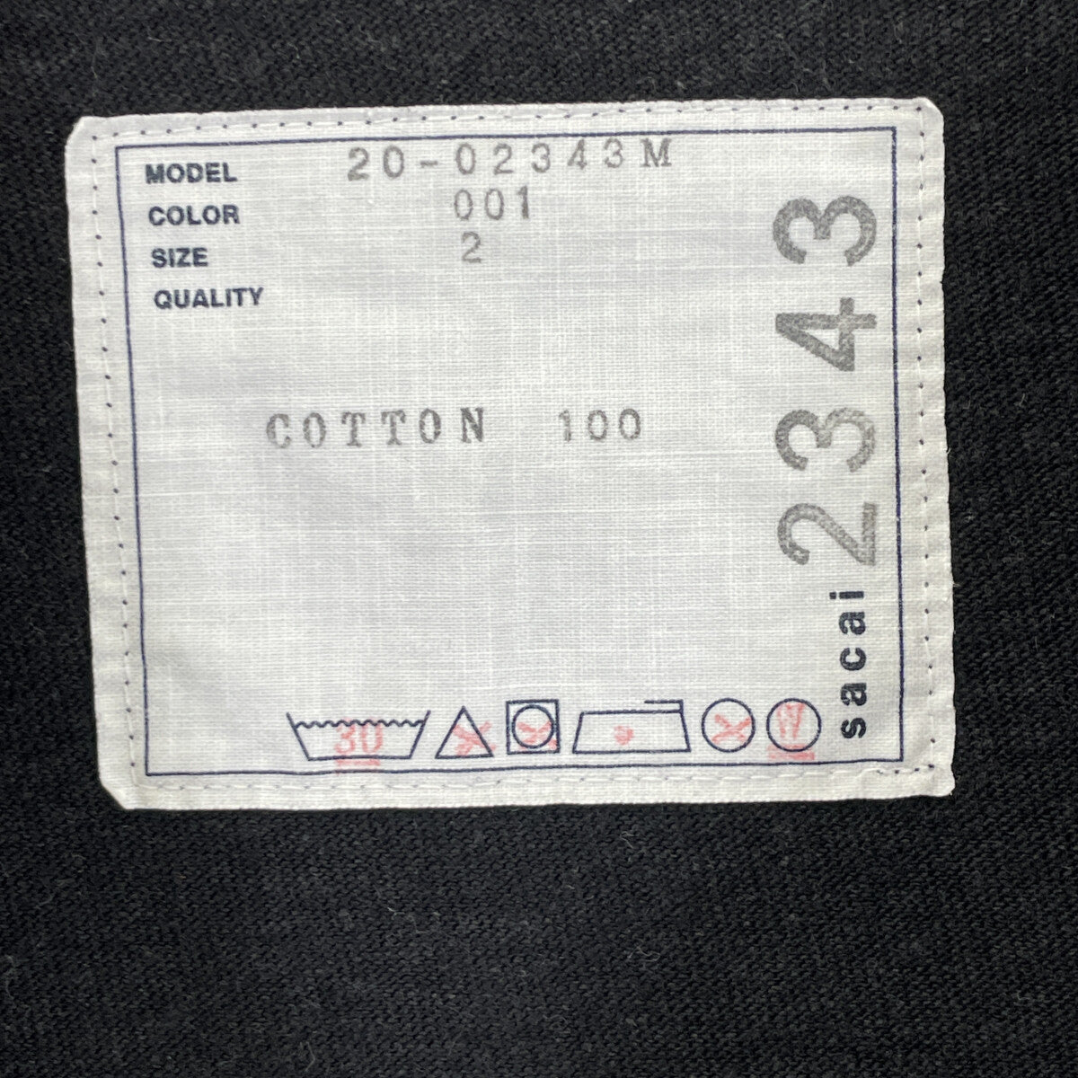 sacai サカイ ×Dr.Woo 20-02343M ﾌﾞﾗｯｸ ﾊﾞﾝﾀﾞﾅﾌﾟﾘﾝﾄ Tｼｬﾂ トップス 2