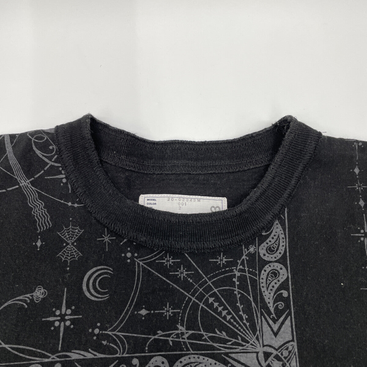 sacai サカイ ×Dr.Woo 20-02343M ﾌﾞﾗｯｸ ﾊﾞﾝﾀﾞﾅﾌﾟﾘﾝﾄ Tｼｬﾂ トップス 2