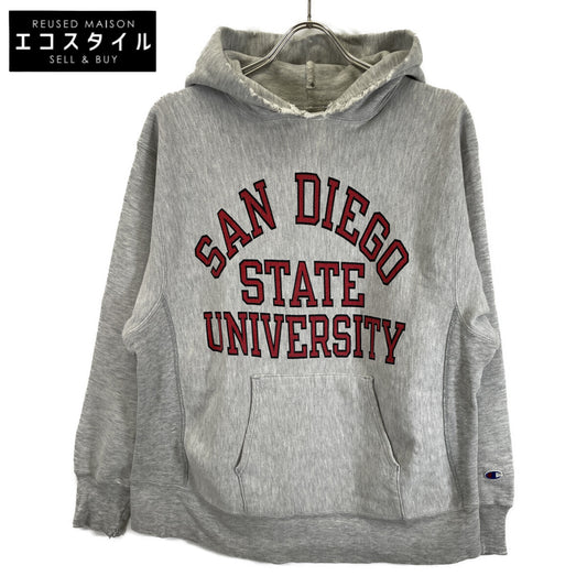 Champion チャンピオン ｸﾞﾚｰ ﾄﾘｺﾀｸﾞ後期 ｱｰﾁ3段染み込み ﾊﾟｰｶｰ　80s トップス L