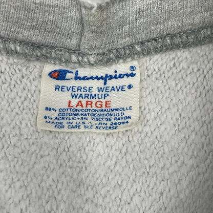 Champion チャンピオン ｸﾞﾚｰ ﾄﾘｺﾀｸﾞ後期 ｱｰﾁ3段染み込み ﾊﾟｰｶｰ　80s トップス L