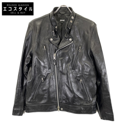 SCHOTT ショット 782-3950077 ﾌﾞﾗｯｸ 羊革 DOUBLE BREAST RIDERS ジャケット XL