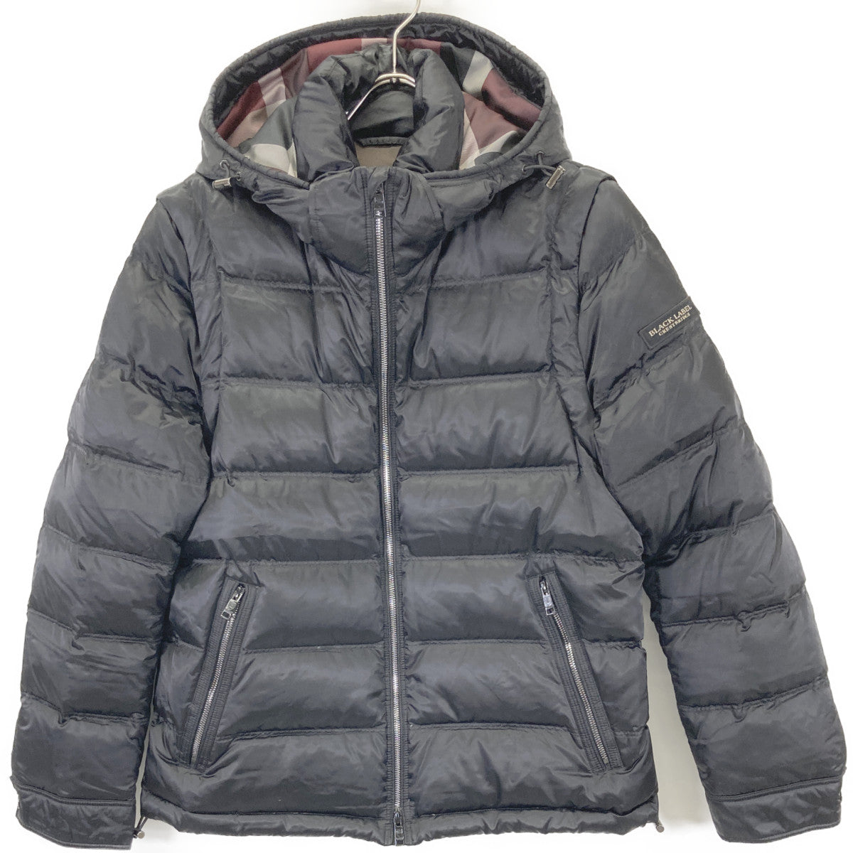 BLACK LABEL CRESTBRIDGE ブラックレーベルクレストブリッジ 51F11-211-09 ﾌﾞﾗｯｸ 裏地ﾁｪｯｸ ﾀﾞｳﾝｼﾞｬｹｯﾄ ジャケット LL