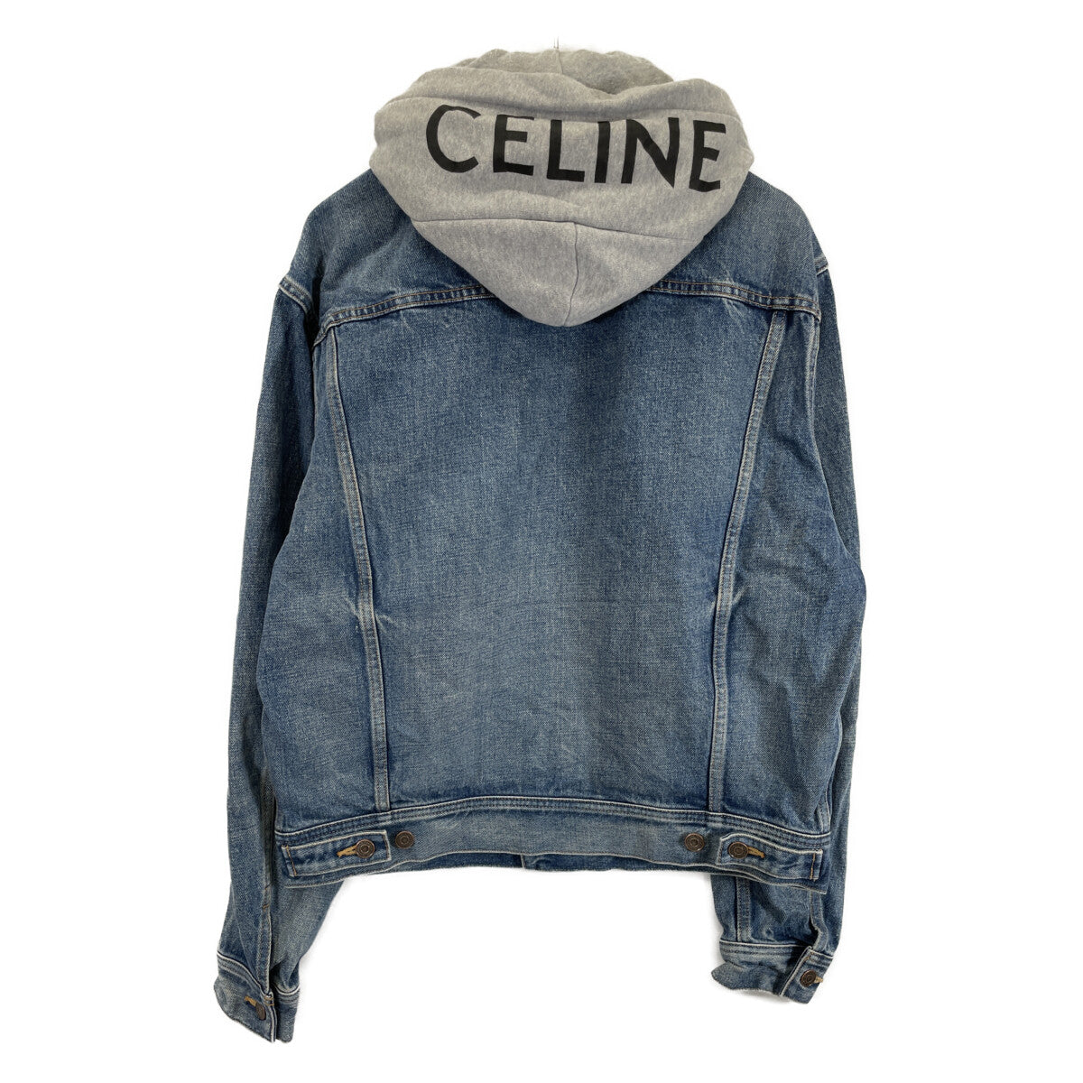 CELINE セリーヌ 2Q472930F.07UW ﾕﾆｵﾝｳｫｯｼｭ ﾃﾞﾆﾑ ﾄﾗｯｶｰｼﾞｬｹｯﾄ ジャケット M