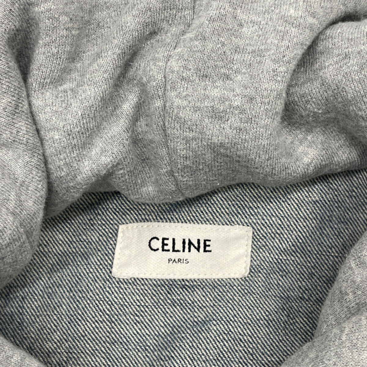 CELINE セリーヌ 2Q472930F.07UW ﾕﾆｵﾝｳｫｯｼｭ ﾃﾞﾆﾑ ﾄﾗｯｶｰｼﾞｬｹｯﾄ ジャケット M